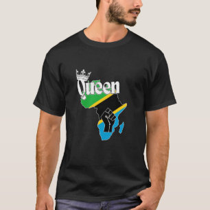 Tansania Königin mit tansanischer Flagge in Afrika T-Shirt