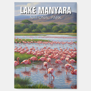 Tansania Lake Manyara Nationalpark Flamingos Magnet
