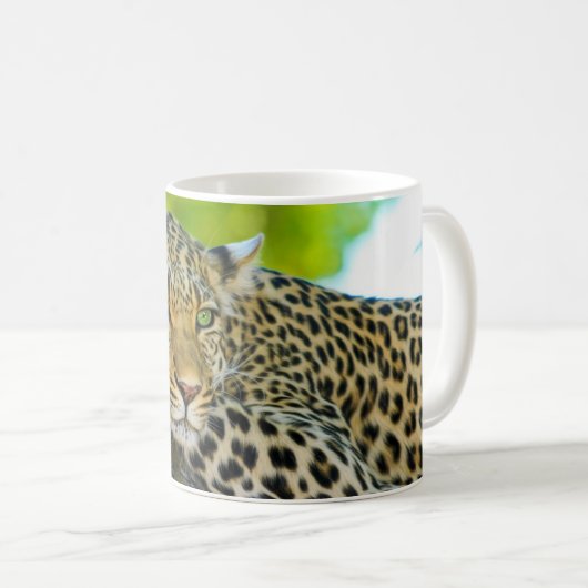 Tansania Leopard Tasse (VorderseiteRechts)