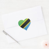 Tansania Liebe Flaggenstempel Herz-Aufkleber (Umschlag)