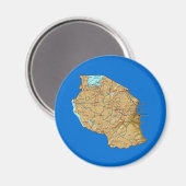 Tansania Map Magnet (Vorderseite/Rückseite)