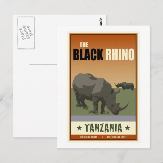 Tansania Postkarte (Vorne/Hinten)