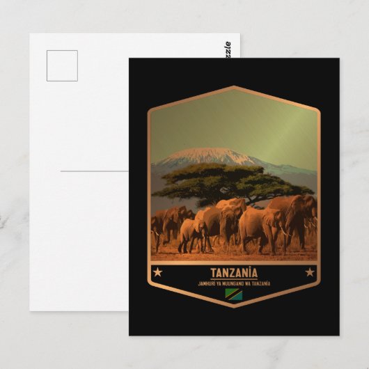 Tansania Postkarte (Vorne/Hinten)