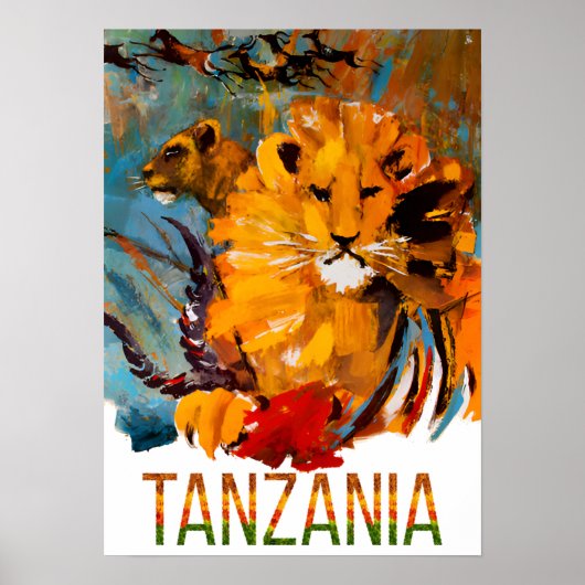 Tansania Reiseplakat Poster (Vorne)