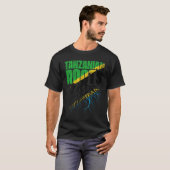 Tansania Roots Tansania Heritage Flag T-Shirt (Vorne ganz)