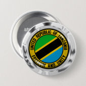 Tansania Round Emblem Button (Vorne & Hinten)