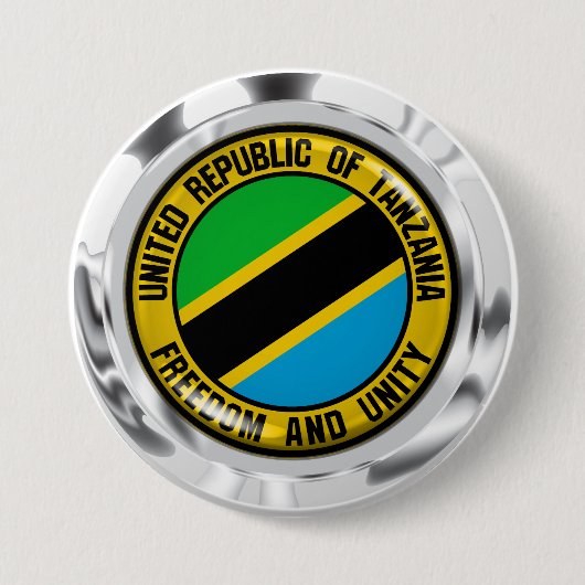 Tansania Round Emblem Button (Vorderseite)
