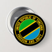 Tansania Round Emblem Button (Vorne & Hinten)