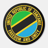 Tansania Round Emblem Magnet (Vorne)