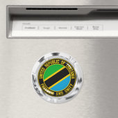 Tansania Round Emblem Magnet (In Situ (Geschirrspüler))