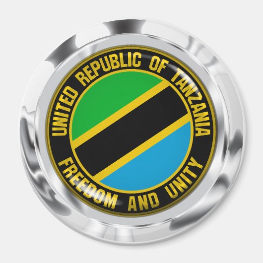 Tansania Round Emblem Magnet (Vorne)