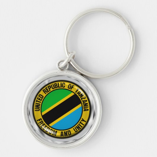 Tansania Round Emblem Schlüsselanhänger (Vorne)