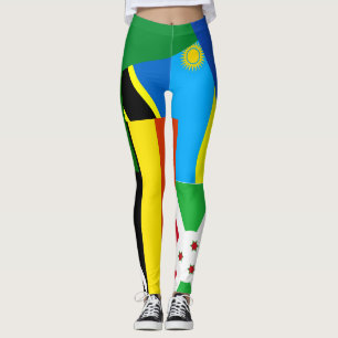 Tansania Ruanda Burundi Südsudan Uganda Kenia Leggings