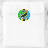 Tansania Runder Aufkleber (Tasche)