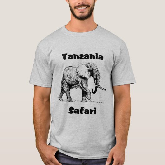 Tansania-Safari-Elefant-T-Shirt T-Shirt (Vorderseite)