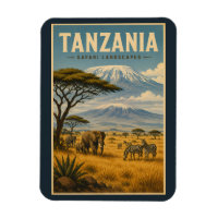 Tansania Safari-Zebra-Illustration Reise Kunst