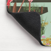 Tansania - See Natron - Flamingo Reiseplakat Mousepad (Ecke)