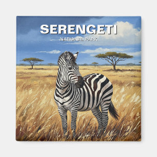 Tansania Serengeti Nationalpark Zebra Magnet