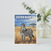 Tansania Serengeti Nationalpark Zebra Postkarte (Stehend Vorderseite)