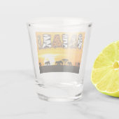 Tansania Sunset Safari Schnapsglas (Rückseite)