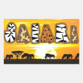 Tansania Sunset Safari Sticker
