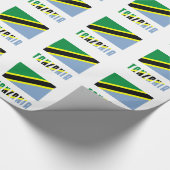 Tansania Tansania Fahne Geschenkpapier (Ecke)