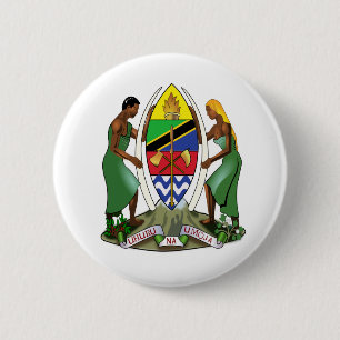 Tansania-Wappen Button