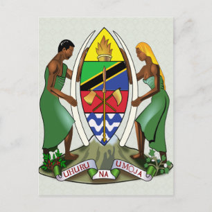 Tansania-Wappen im Detail Postkarte