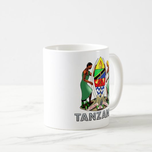 Tansania-Wappen Kaffeetasse (VorderseiteRechts)
