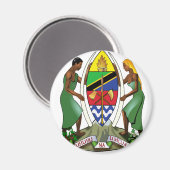 Tansania Wappen Magnet (Vorderseite/Rückseite)