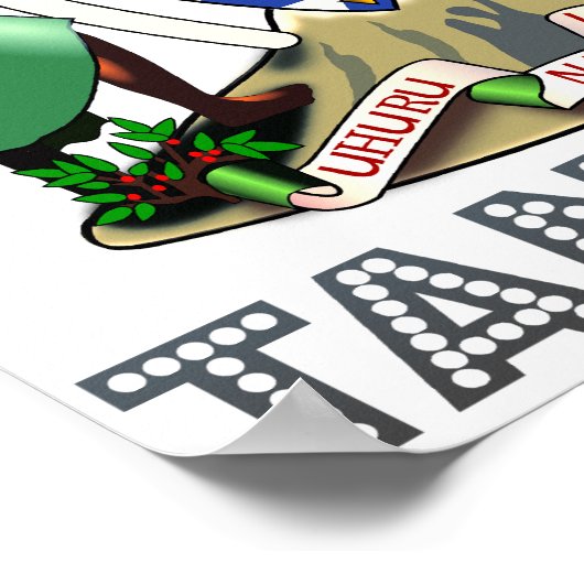 Tansania-Wappen Poster (Ecke)