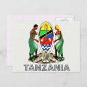 Tansania-Wappen Postkarte (Vorne/Hinten)