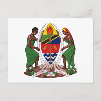 Tansania-Wappen Postkarte