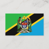 Tansanianische Flagge und Militärmantel, Flagge Ta Visitenkarte (Vorderseite)