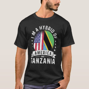 Tansanisch Amerikanischer Patriot Gewachsene Flagg T-Shirt