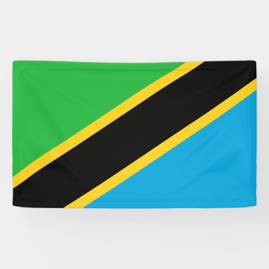 tansanische Flagge Banner (Horizontal)