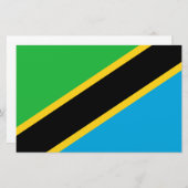 tansanische Flagge Briefpapier (Vorne/Hinten)