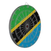 tansanische Flagge Dartscheibe (Vorderseite Links)