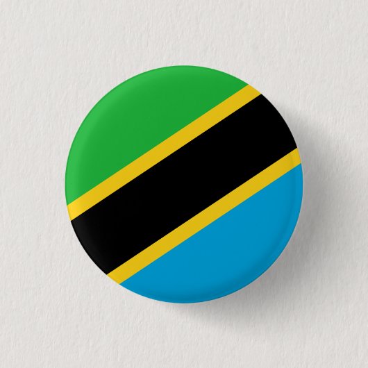 tansanische Flagge, Flagge Tansanias Button (Vorderseite)