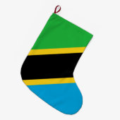 tansanische Flagge Großer Weihnachtsstrumpf (Vorderansicht (hängend))