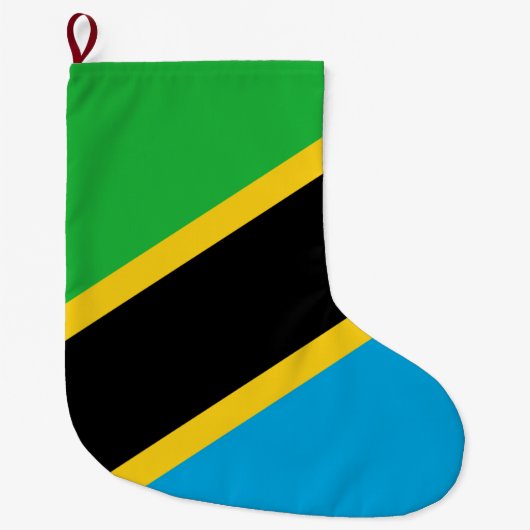 tansanische Flagge Großer Weihnachtsstrumpf (Vorderseite)