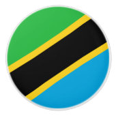 tansanische Flagge Keramikknauf (Vorderseite)
