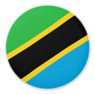 Tansanische Flagge Keramikknauf