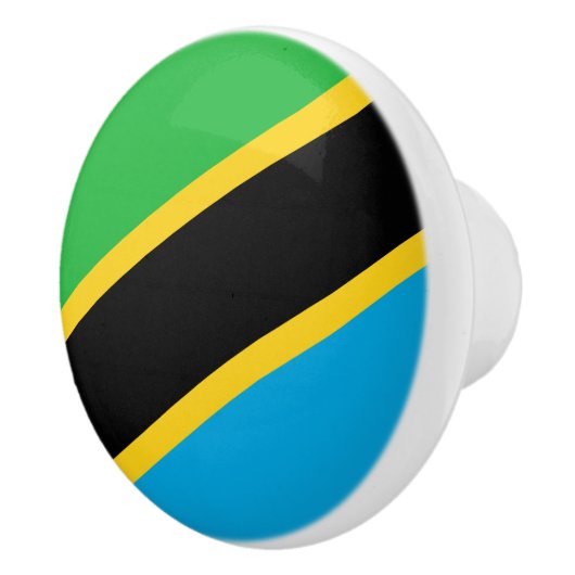 tansanische Flagge Keramikknauf (Rechts)