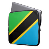 tansanische Flagge Laptopschutzhülle (Vorderseite Links)