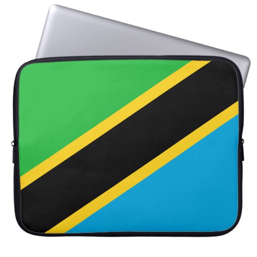 tansanische Flagge Laptopschutzhülle (Vorderseite)