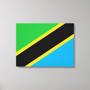 tansanische Flagge Leinwanddruck