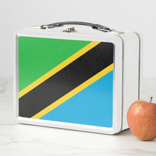 tansanische Flagge Metall Brotdose (Beispiel)