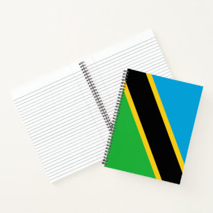 tansanische Flagge Notizblock