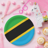 tansanische Flagge Pappteller (Party)